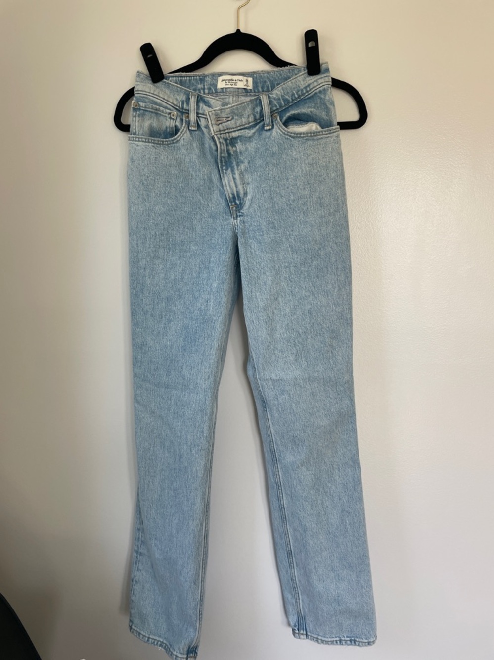 Abercrombie & Fitch Light Blue The 90’s straight ultra high rise WomanJeans 26/2 - Picture 5 of 10